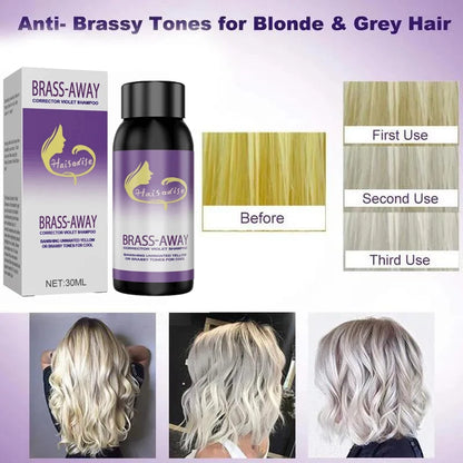 Color Fixing Hair Dye Shampoo to Cover Gray Hair Fade Yellow After Bleach Hair Shampoo Non-irritating Purple Shampoo for Blonde
