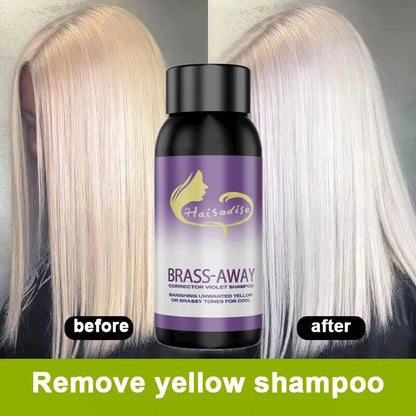 Color Fixing Hair Dye Shampoo to Cover Gray Hair Fade Yellow After Bleach Hair Shampoo Non-irritating Purple Shampoo for Blonde