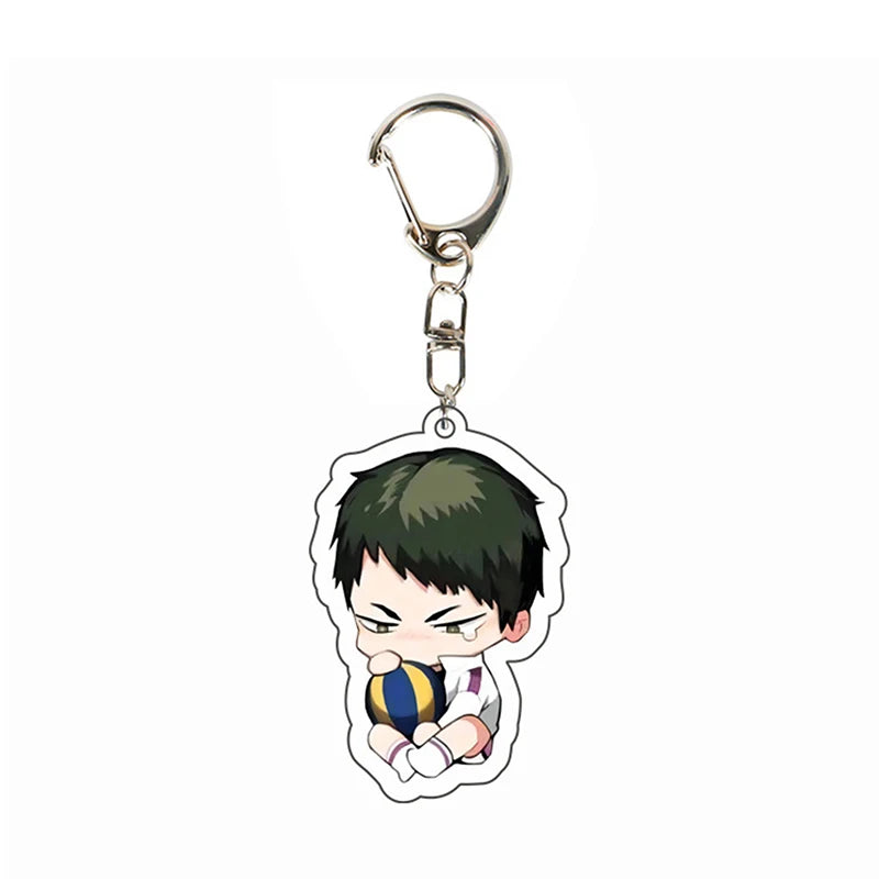 Creative Mobile Phone Lanyard Cartoon Haikyuu Keychain Cute Acrylic Pendant Fashion Backpack Hanging Decoration Gifts