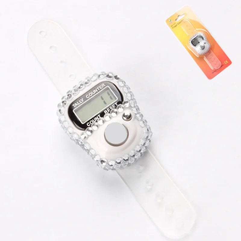 Reset Finger Counter Ring Mini LCD Digital Display Counter,Handheld Counter Pitch Counter,Knitting,Lap,Fishing,Golf and Row