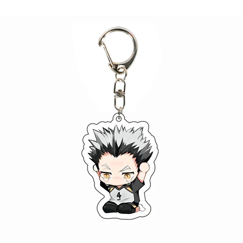 Creative Mobile Phone Lanyard Cartoon Haikyuu Keychain Cute Acrylic Pendant Fashion Backpack Hanging Decoration Gifts