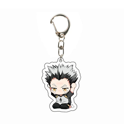 Creative Mobile Phone Lanyard Cartoon Haikyuu Keychain Cute Acrylic Pendant Fashion Backpack Hanging Decoration Gifts
