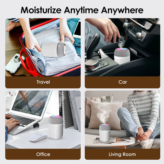 330ml Humidifier Mini Aromatherapy Humidifiers Diffusers For Home Romantic Light USB Essential Oil Diffuser Car Purifier Air