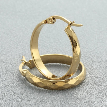 Stainless Steel Hoop Earrings For Women 2025 Statement Round Silver Gold Color Loop Brincos Female Jewelry Wholesale Party Gift