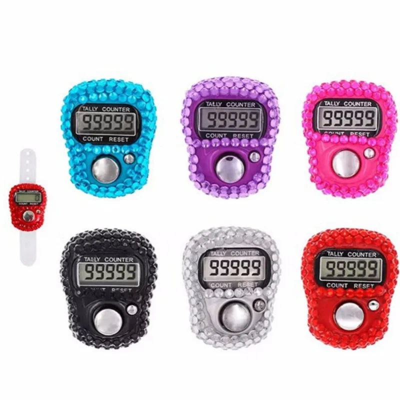 Reset Finger Counter Ring Mini LCD Digital Display Counter,Handheld Counter Pitch Counter,Knitting,Lap,Fishing,Golf and Row