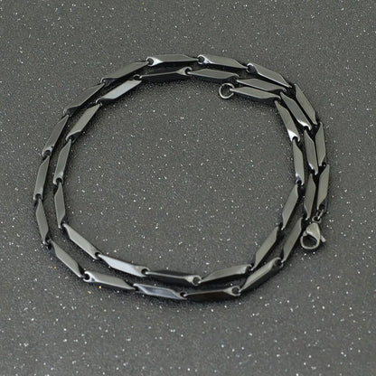 Noter New Stainless Steel Necklace For Men Hiphop Rock Chain Link Collar 4 Colors Punk Jewelry Erkek Kolye Accessories For Him