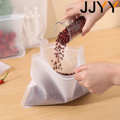EVA Reusable Food Storage Bags - Leakproof Zipper Bags, Ideal for Food Containers, Freezer Storage, and Keeping Food Fresh