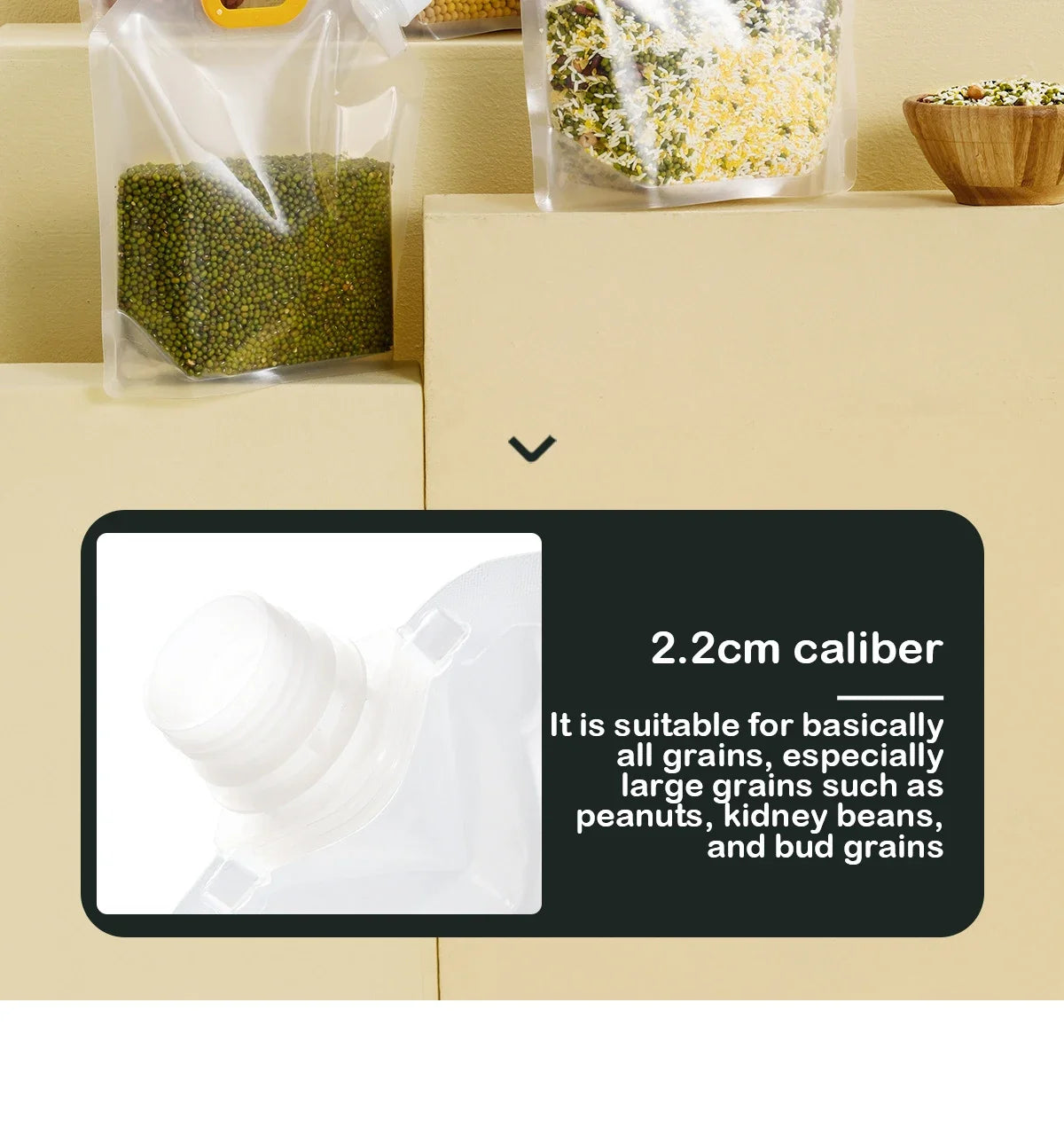 2pcs Grain Storage Bag Portable Insect Proof Moisture Proof Fresh Keeping Bag Recyclable Portable Transparent Grain Storage Bags