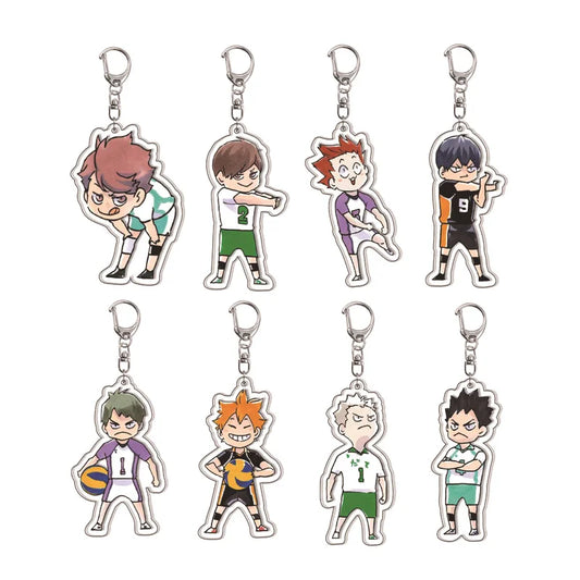 Creative Mobile Phone Lanyard Cartoon Haikyuu Keychain Cute Acrylic Pendant Fashion Backpack Hanging Decoration Gifts