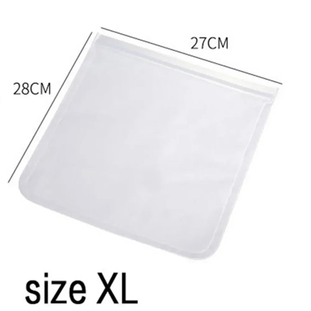 EVA Reusable Food Storage Bags - Leakproof Zipper Bags, Ideal for Food Containers, Freezer Storage, and Keeping Food Fresh