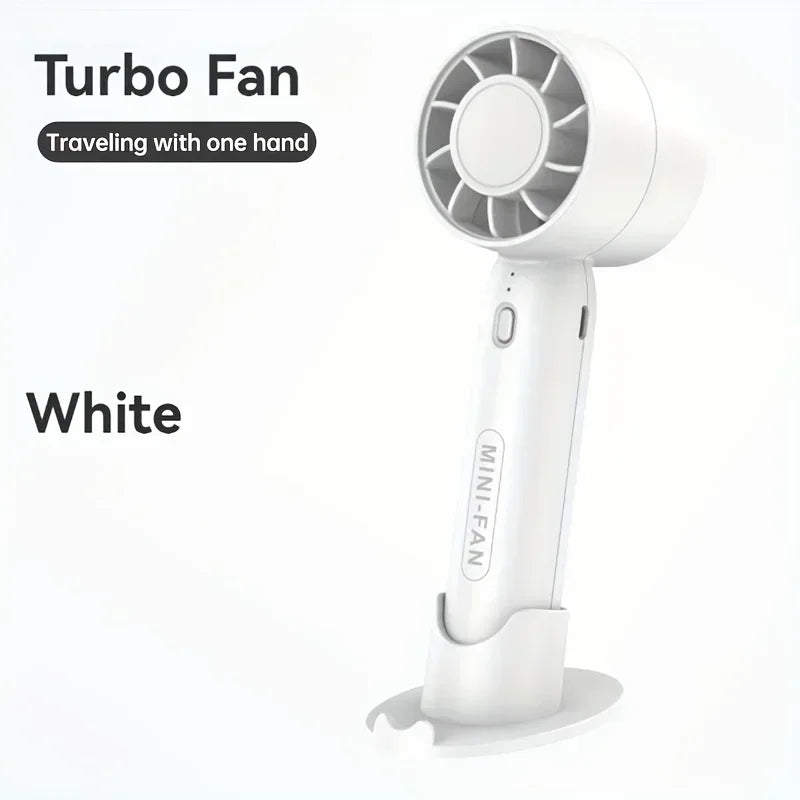 Portable Mini Handheld Turbo Fan USB Rechargeable Battery Fan Air Cooler Desktop Mute Small fan Summer Camping Hand Cooling Fans