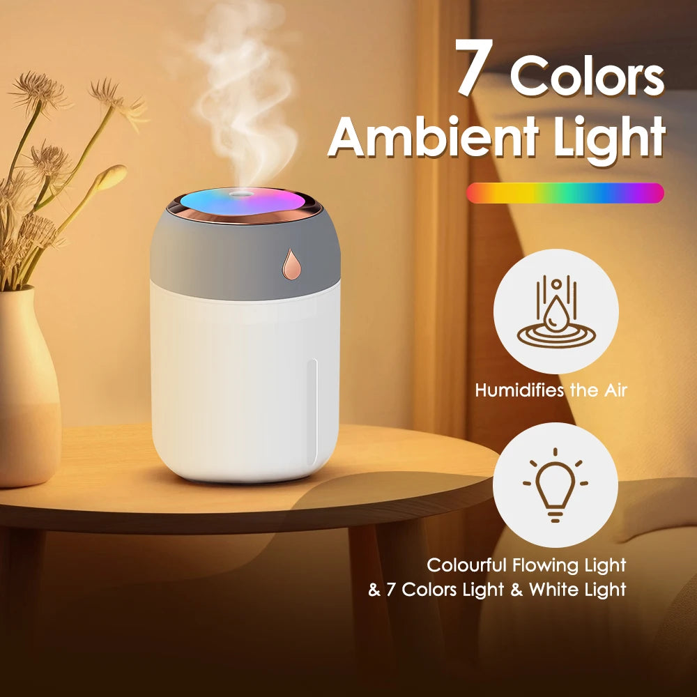 330ml Humidifier Mini Aromatherapy Humidifiers Diffusers For Home Romantic Light USB Essential Oil Diffuser Car Purifier Air