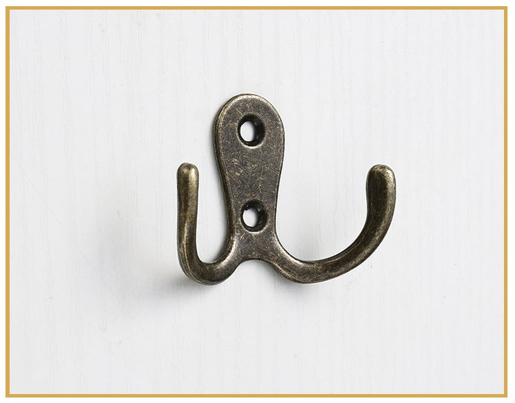 3sets Double Heads Hook Wall/Door Mounted Hanger w/screws Coat/Key/Bag/Towel/Hat/Mask Holder 53mm