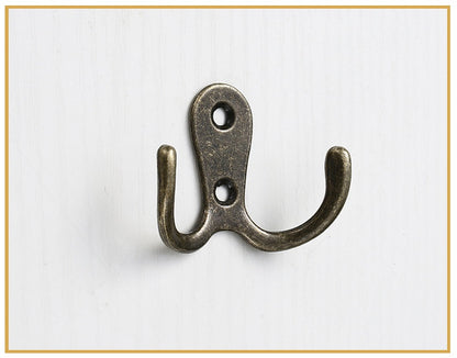 3sets Double Heads Hook Wall/Door Mounted Hanger w/screws Coat/Key/Bag/Towel/Hat/Mask Holder 53mm