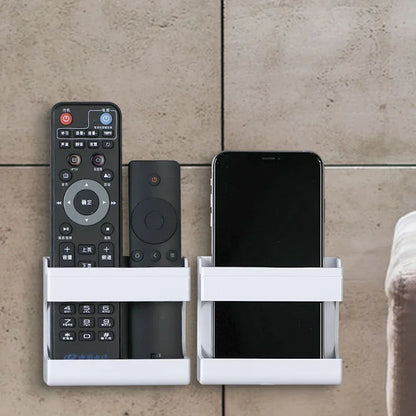 Remote Control Bracket Heavy Duty Remote Control Rack No Drilling Space-saving Practical Self-Adhesive Media Storage Box Case