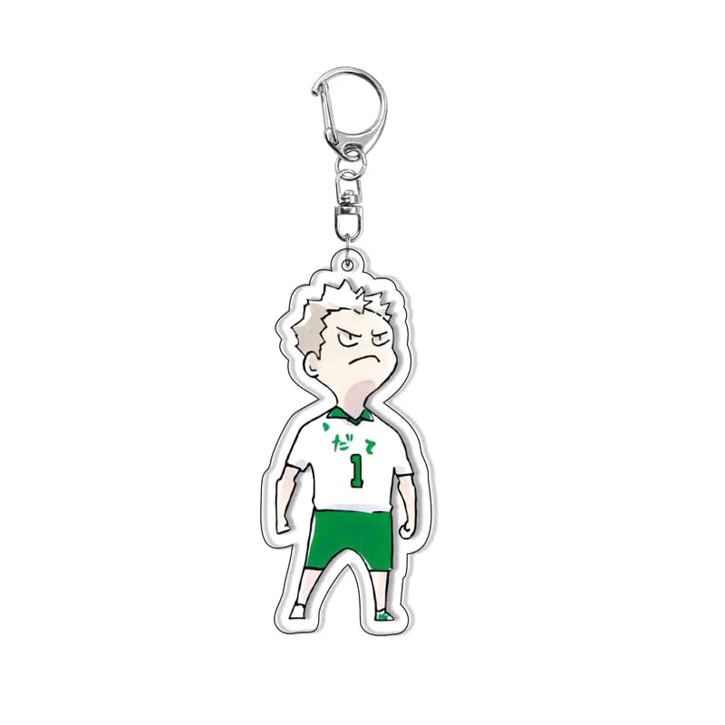 Creative Mobile Phone Lanyard Cartoon Haikyuu Keychain Cute Acrylic Pendant Fashion Backpack Hanging Decoration Gifts