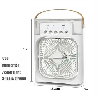 Office Fan Household Air Humidifier Portable Fan Air Conditioner USB Electric Fan LED Night Light Water Mist Fun Three model
