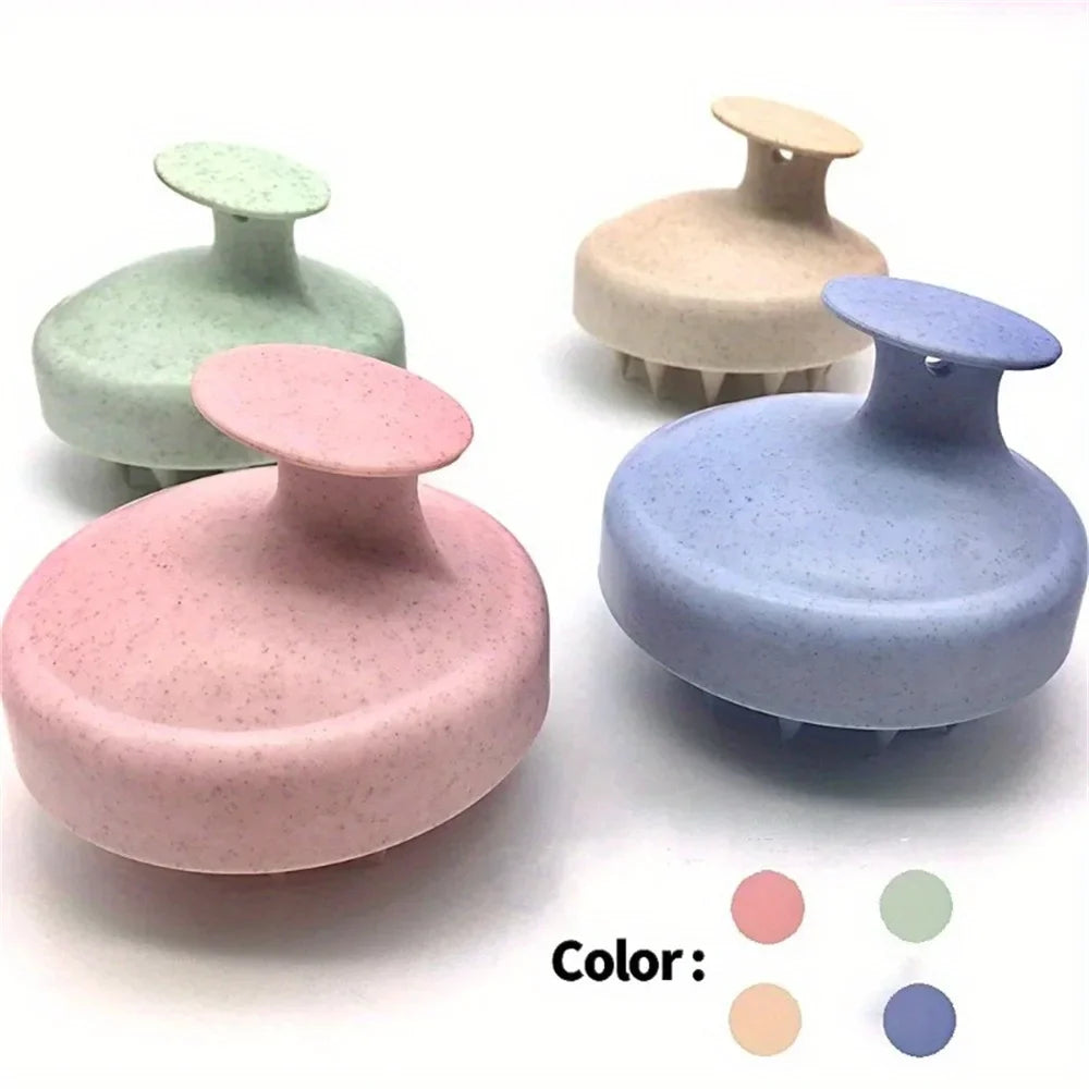 1Pc Silicone Shampoo Brush Head Scalp Massage Comb Hair Root Itching Clean The Scalp Thoroughly Body Massage Brush Bath Brush