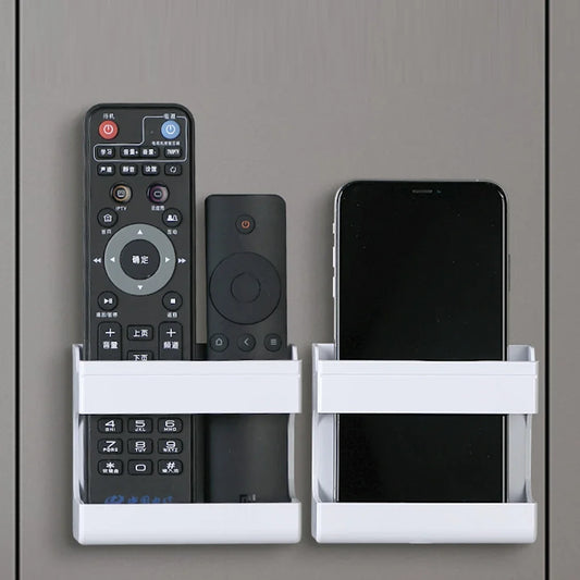 Remote Control Bracket Heavy Duty Remote Control Rack No Drilling Space-saving Practical Self-Adhesive Media Storage Box Case