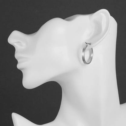 Stainless Steel Hoop Earrings For Women 2025 Statement Round Silver Gold Color Loop Brincos Female Jewelry Wholesale Party Gift