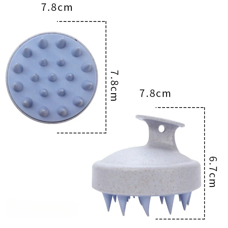 1Pc Silicone Shampoo Brush Head Scalp Massage Comb Hair Root Itching Clean The Scalp Thoroughly Body Massage Brush Bath Brush