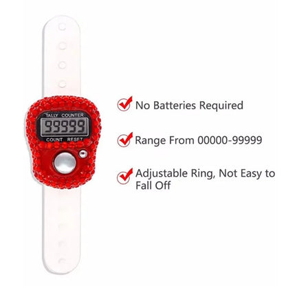Reset Finger Counter Ring Mini LCD Digital Display Counter,Handheld Counter Pitch Counter,Knitting,Lap,Fishing,Golf and Row