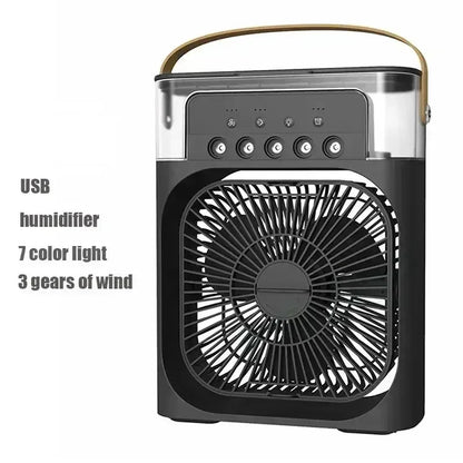 Office Fan Household Air Humidifier Portable Fan Air Conditioner USB Electric Fan LED Night Light Water Mist Fun Three model