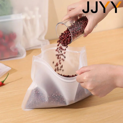 EVA Reusable Food Storage Bags - Leakproof Zipper Bags, Ideal for Food Containers, Freezer Storage, and Keeping Food Fresh