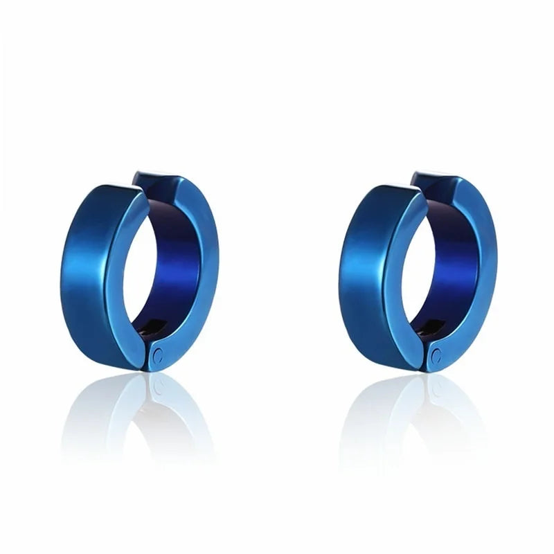 1Pair 316L Stainless Steel Cuff Earring for Women Men, Non Piercing Hoop Earring Clip On Earring Fake Piercing Earring Hoop