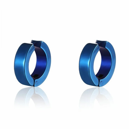 1Pair 316L Stainless Steel Cuff Earring for Women Men, Non Piercing Hoop Earring Clip On Earring Fake Piercing Earring Hoop