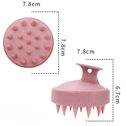 1Pc Silicone Shampoo Brush Head Scalp Massage Comb Hair Root Itching Clean The Scalp Thoroughly Body Massage Brush Bath Brush