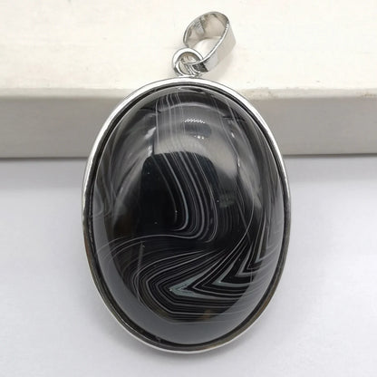 Oval Pendant Jewelry Rhodonite Tigereye Crystal Opal Obsidian Labradorite Sodalite Lapis Green Aventurine Picture GEM Beads