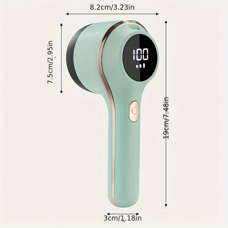 TENGQU Portable Fabric Shaver - USB Rechargeable Lint Remover with LED Display, Quickly & Easily Eliminates Fuzz from Clothes, Sweaters, Sofas, Blankets, Curtains, Mattresses