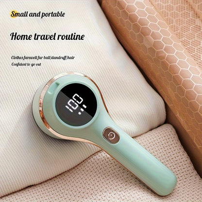TENGQU Portable Fabric Shaver - USB Rechargeable Lint Remover with LED Display, Quickly & Easily Eliminates Fuzz from Clothes, Sweaters, Sofas, Blankets, Curtains, Mattresses